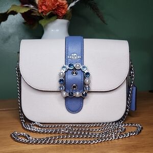 Coach Gemma Cream and Periwinkle Crossbody Bag